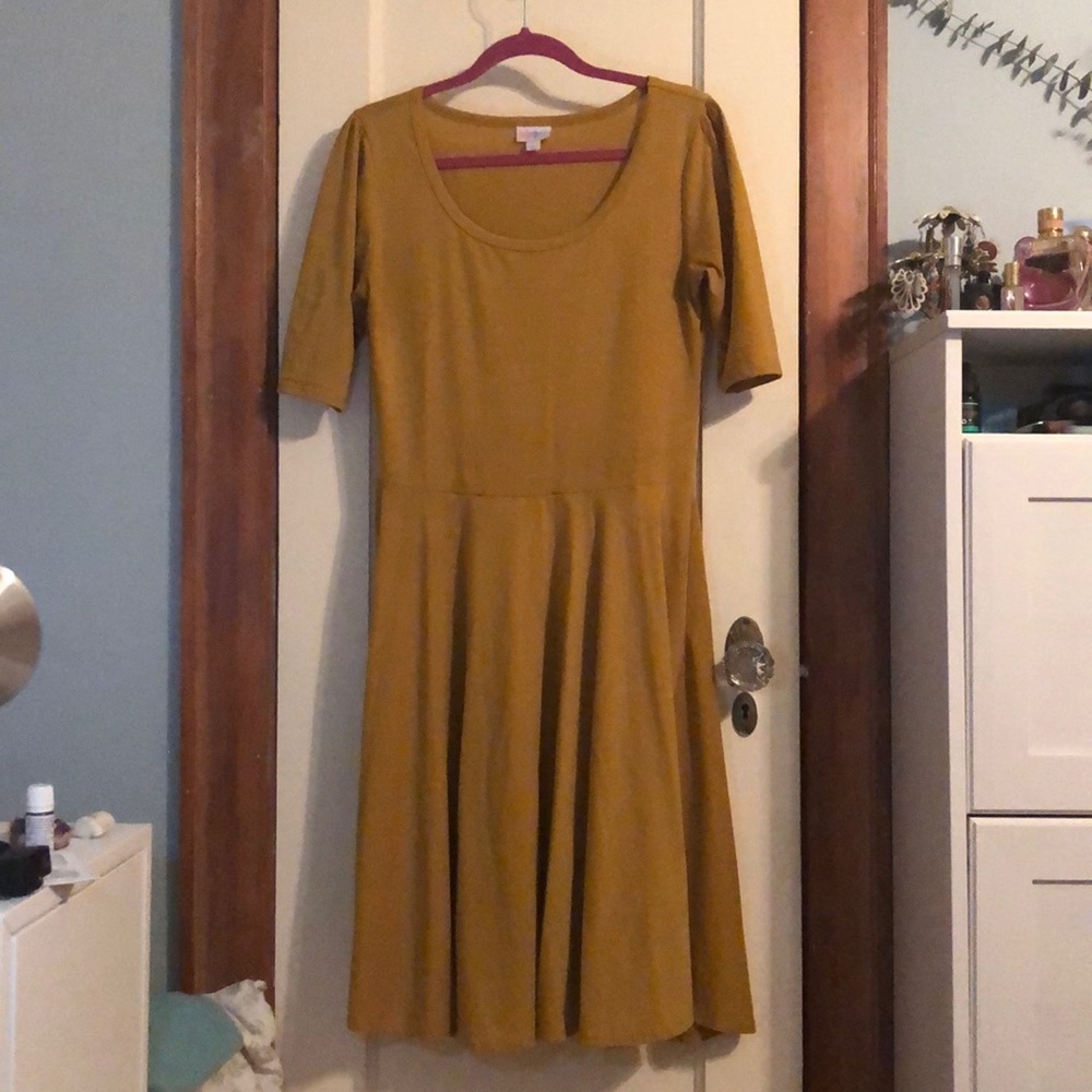Mustard Nicole A-Line Dress